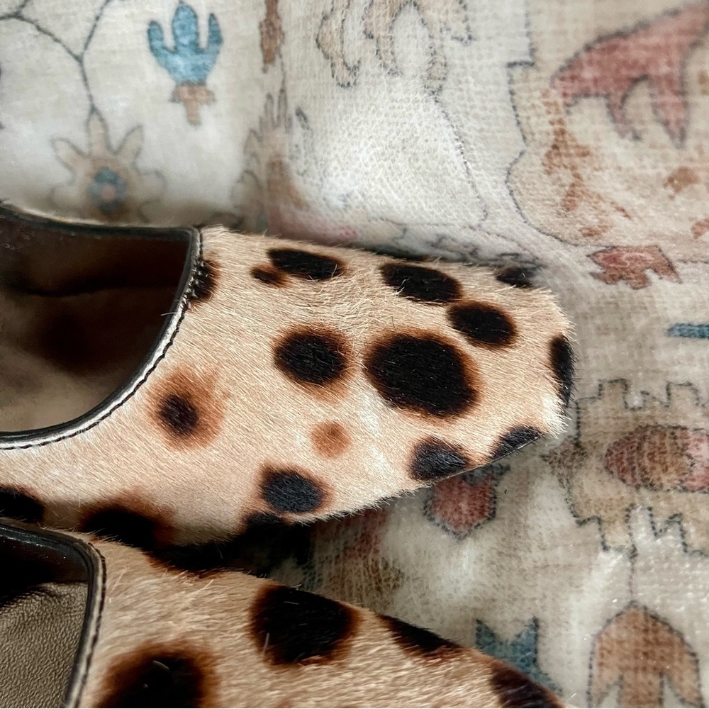 Dolce & Gabbana Y2K 2000’s Leopard Print Pony Chepardo Square Toe Heels - Picture 6 of 14